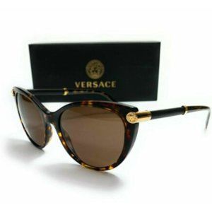 Versace Women's Havana Brown Cat Eye Sunglasses!